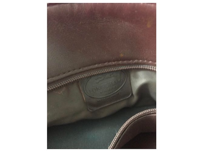 Borsa Longchamp in pelle di agnello marrone Marrone scuro - vista 6