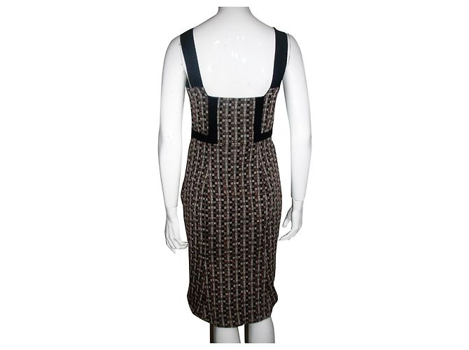 Diane Von Furstenberg Tai dress with metallic accents Brown Black - view 2