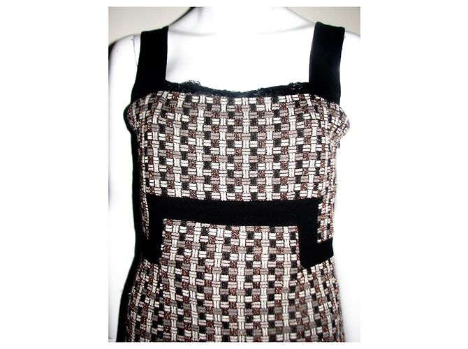 Diane Von Furstenberg Tai dress with metallic accents Brown Black - view 3