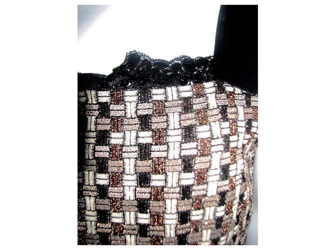 Diane Von Furstenberg Tai dress with metallic accents Brown Black - view 4