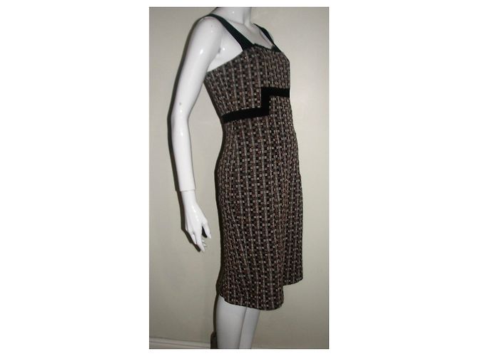 Diane Von Furstenberg Tai dress with metallic accents Brown Black - view 5