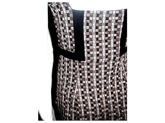 Diane Von Furstenberg Tai dress with metallic accents Brown Black - view 6