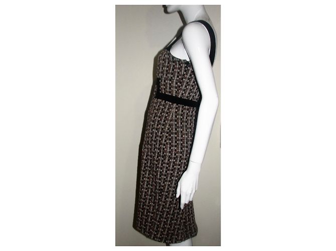 Diane Von Furstenberg Tai dress with metallic accents Brown Black - view 7