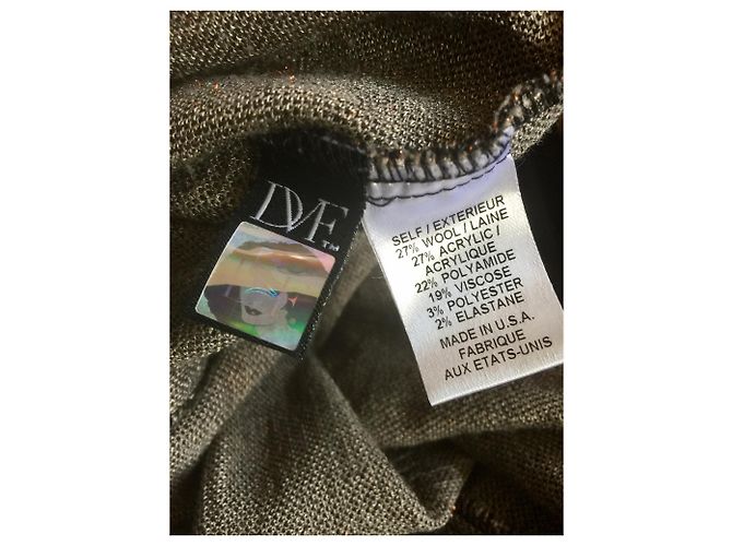 Diane Von Furstenberg Tai dress with metallic accents Brown Black - view 9