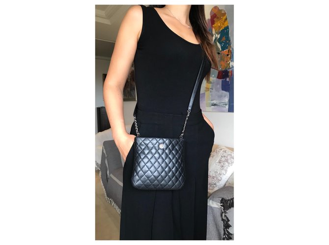 Borsa a tracolla Chanel Nero - vista 4