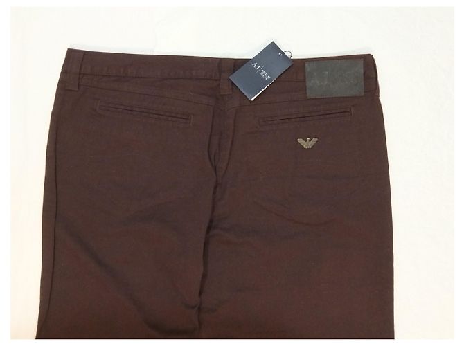 ARMANI JEANS Jeans a gamba dritta T33 Nuovo con etichette Cioccolato - vista 4