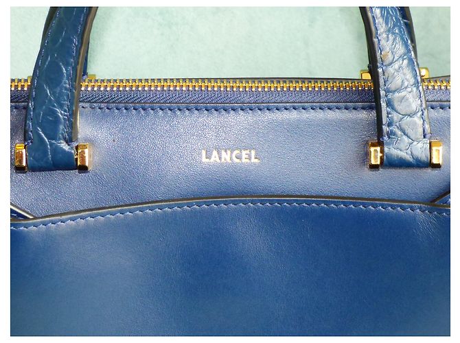 Borsa Lancel Lison XS blu petrolio in pelle Blu scuro - vista 11