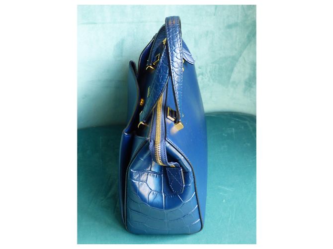 Borsa Lancel Lison XS blu petrolio in pelle Blu scuro - vista 12