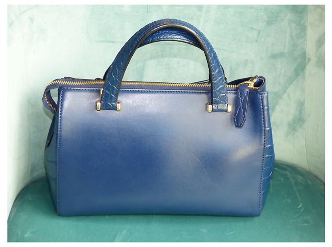 Borsa Lancel Lison XS blu petrolio in pelle Blu scuro - vista 13