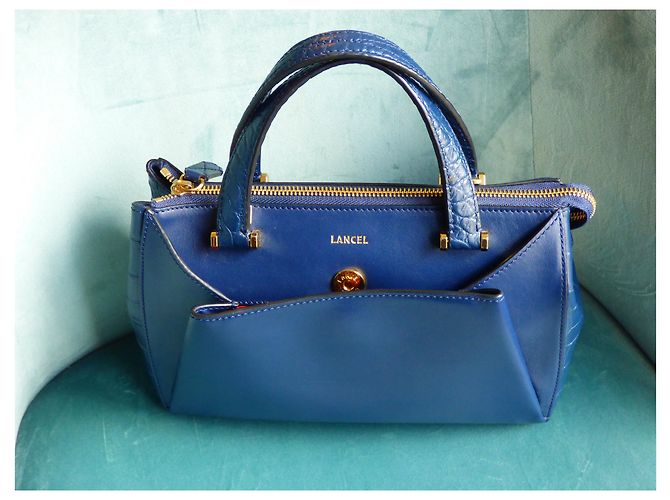 Borsa Lancel Lison XS blu petrolio in pelle Blu scuro - vista 14