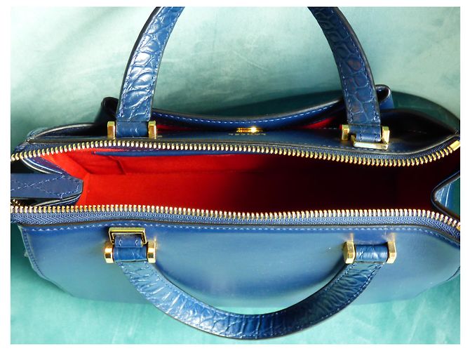 Borsa Lancel Lison XS blu petrolio in pelle Blu scuro - vista 16