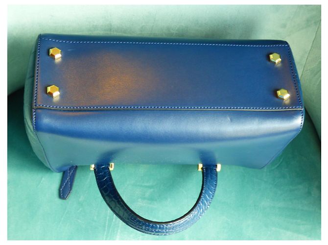 Borsa Lancel Lison XS blu petrolio in pelle Blu scuro - vista 18