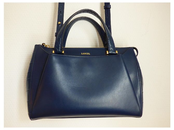 Borsa Lancel Lison XS blu petrolio in pelle Blu scuro - vista 3