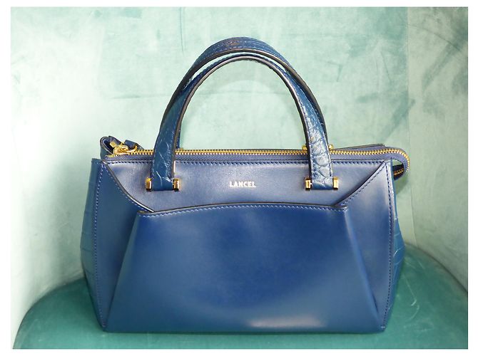 Borsa Lancel Lison XS blu petrolio in pelle Blu scuro - vista 7