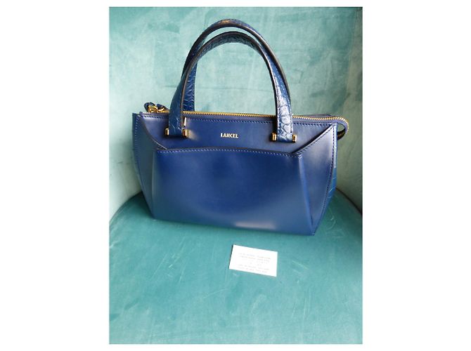 Borsa Lancel Lison XS blu petrolio in pelle Blu scuro - vista 8