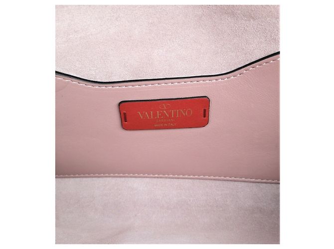 VALENTINO GARAVANI Bolsa de embreagem de aba de couro Demilune Rosa - vista 4