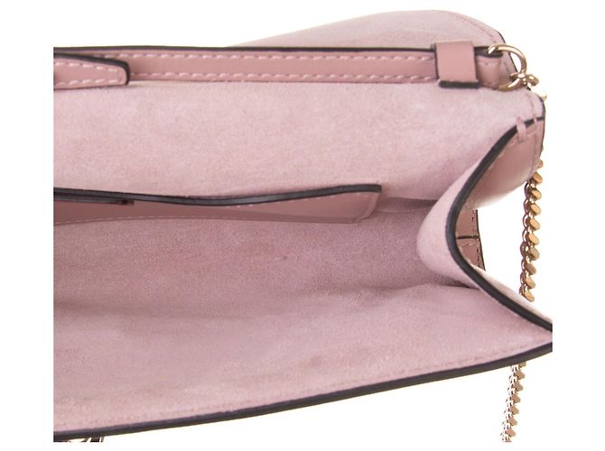 VALENTINO GARAVANI Bolsa de embreagem de aba de couro Demilune Rosa - vista 5