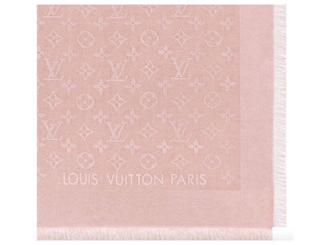 Louis Vuitton Foulard Louise Vuitton monogramm shine Rosa - vista 2