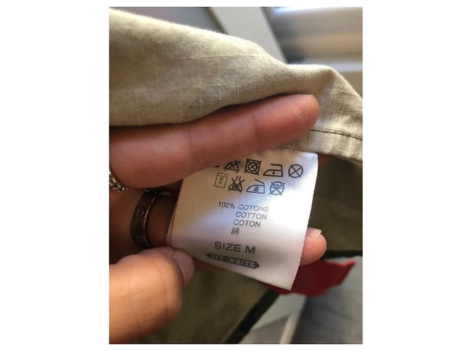 Off White Giacca Cargo Off-White Camouflage Khaki Cotone Cachi - vista 5