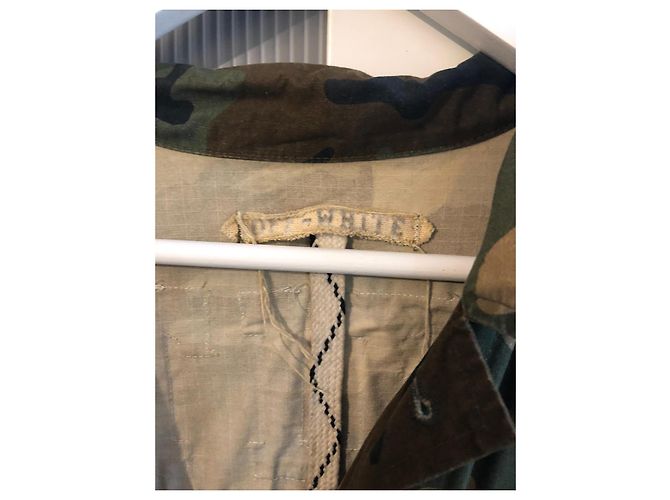 Off White Giacca Cargo Off-White Camouflage Khaki Cotone Cachi - vista 6