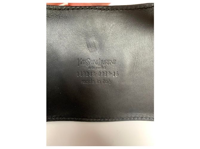 Yves Saint Laurent Pulseras de Cuero Marrón Oscuro - vista 4