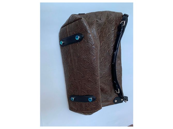 Borsa a mano Louis Vuitton Antheia Hobo Marrone Scuro Agnello - vista 6