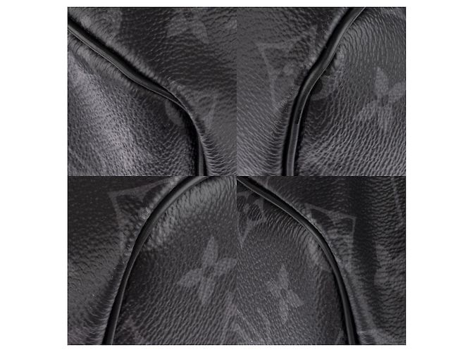 Superb BATBAG customized by Patbo on Louis Vuitton Keepall 55 eclipse new condition! Black - view 10