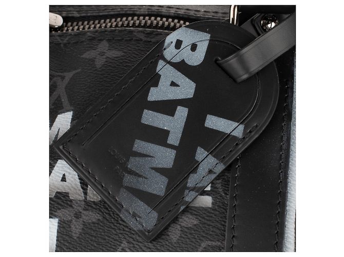 Superb BATBAG customized by Patbo on Louis Vuitton Keepall 55 eclipse new condition! Black - view 5