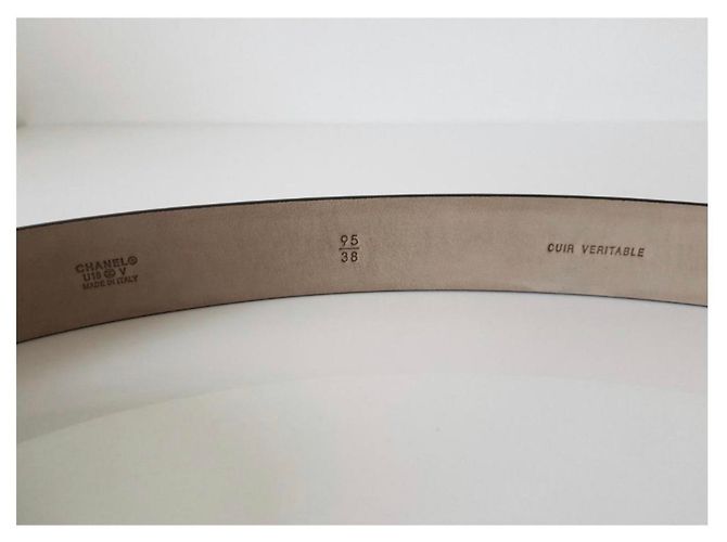 CHANEL MEN'S BELT IN CALF LEATHER NOUR / SIZE 95 / NEVER SERVED - view 5