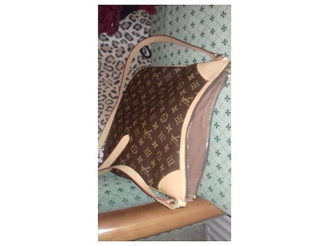 Louis Vuitton Odeon Monogram Shoulder Bag Dark Brown Leather - view 2
