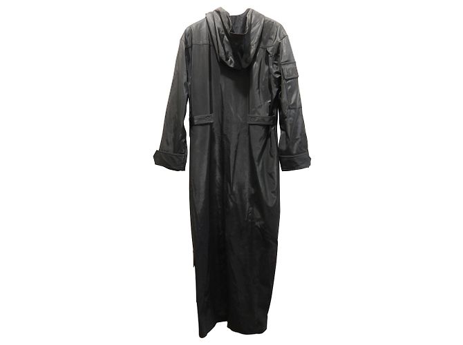 D&G D & G Dolce Gabbana Maxi chaqueta de lluvia con capucha negro - vista 2