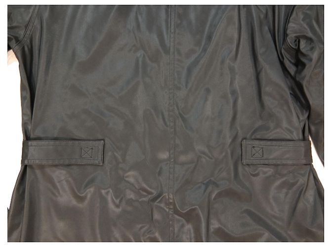 D&G D & G Dolce Gabbana Maxi chaqueta de lluvia con capucha negro - vista 6