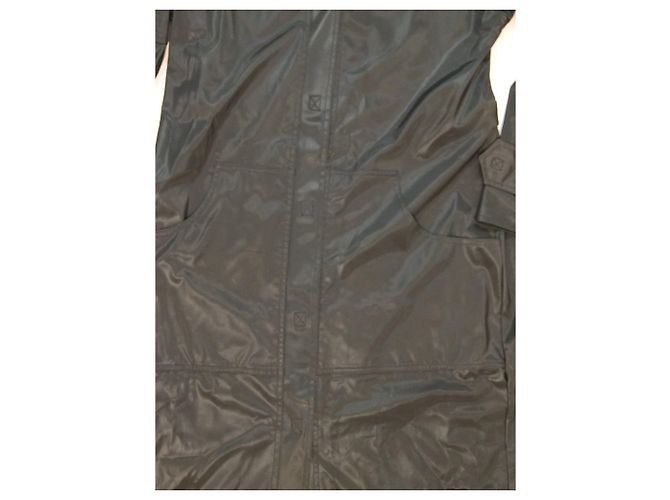D&G D & G Dolce Gabbana Maxi chaqueta de lluvia con capucha negro - vista 8