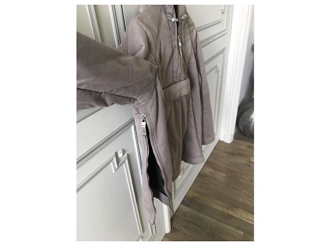 Parka Sonia Rykiel de algodón taupe Gris pardo - vista 3