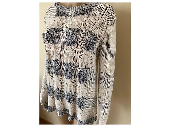 J.Crew Malha de Algodão Cinza Creme - vista 2