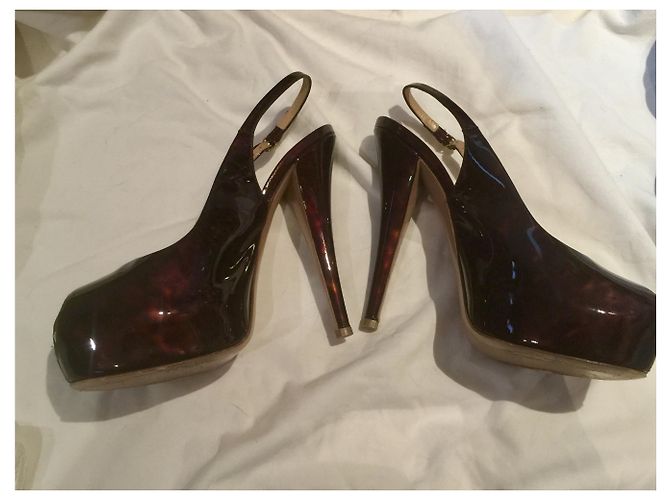 Giuseppe Zanotti ‘Monro 105′ Piattaforma Peep Toe Marrone Castagno - vista 11