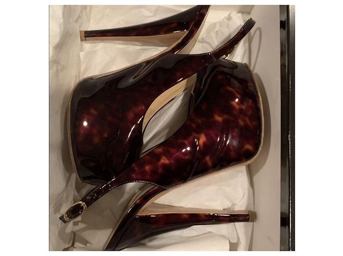Giuseppe Zanotti ‘Monro 105′ Piattaforma Peep Toe Marrone Castagno - vista 2