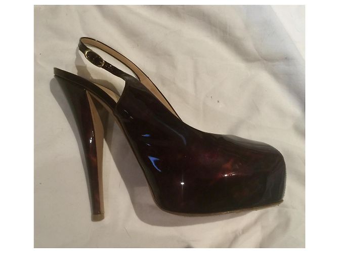 Giuseppe Zanotti ‘Monro 105′ Piattaforma Peep Toe Marrone Castagno - vista 6