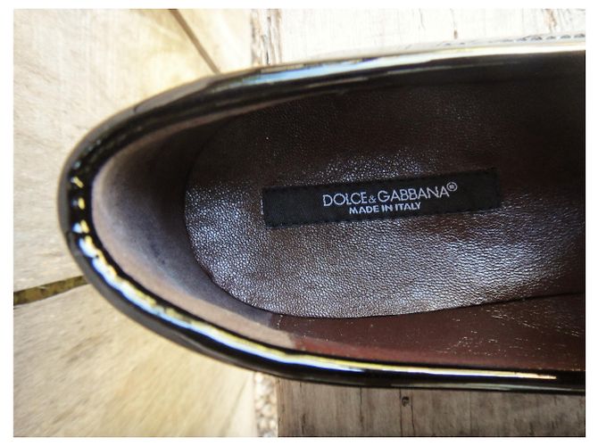 Mocassini Dolce & Gabbana in vernice nuovo stato Nero - vista 7