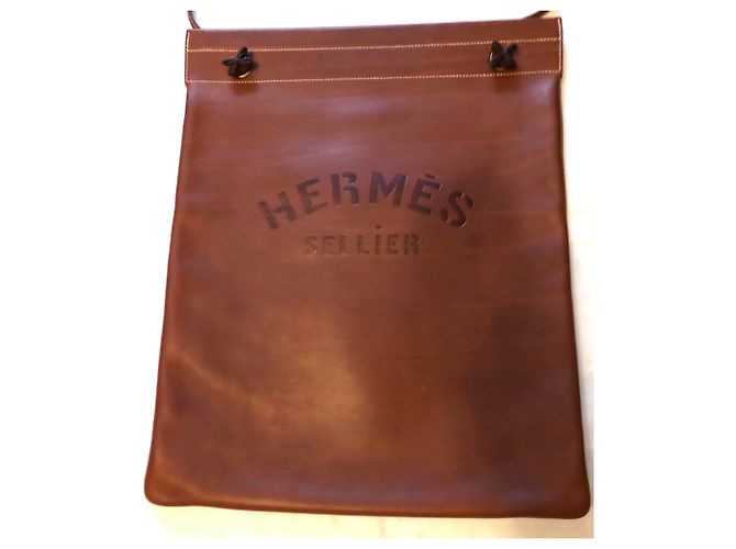 Hermès Borsa Hermes Aline Modello grande in pelle barenia Marrone - vista 4