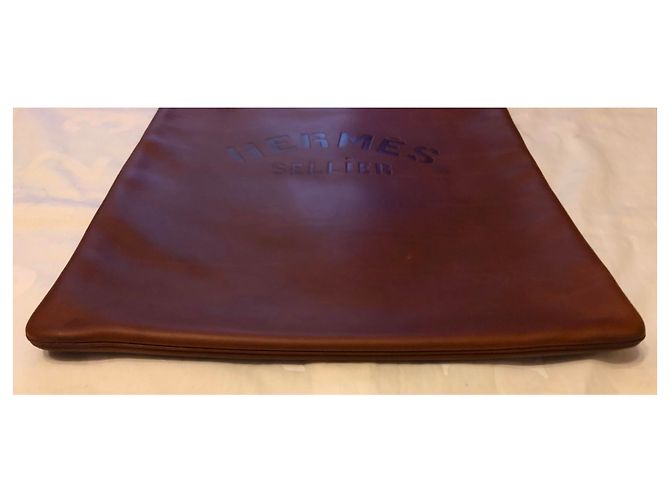 Hermès Borsa Hermes Aline Modello grande in pelle barenia Marrone - vista 6
