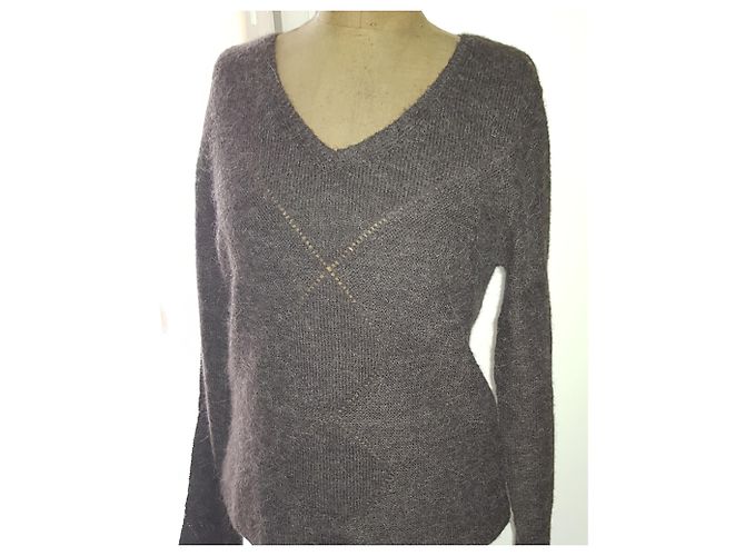 Berenice Monny10 Pullover dunkelgrau Acryl und Alpaka Anthrazitgrau - Ansicht 5