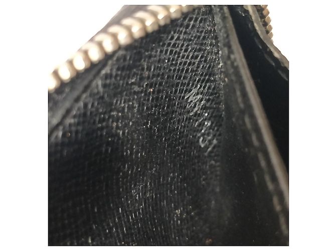 Louis Vuitton Zip Around Wallet Black Leather - view 2