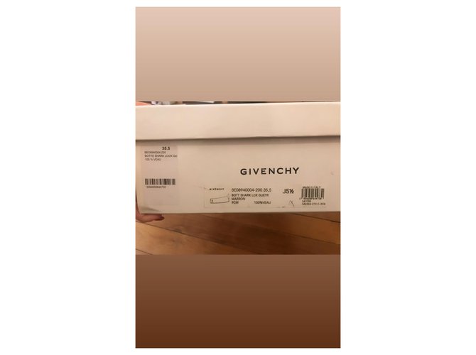 Botas Shark Givenchy de piel marrón Castaño - vista 3