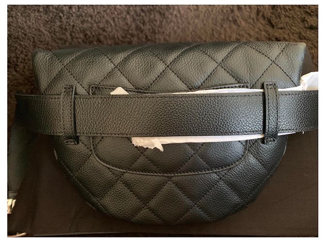Chanel Bananentasche Schwarz Leder - Ansicht 7