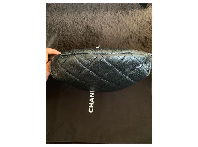 Chanel Bananentasche Schwarz Leder - Ansicht 8