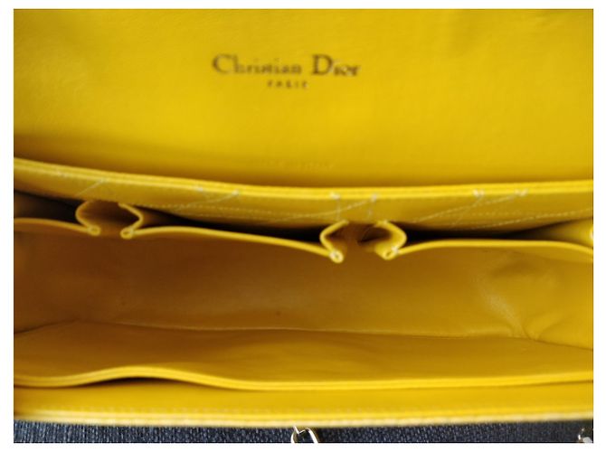 Borsa a mano Christian Dior Miss Dior Python Gialla Giallo - vista 10