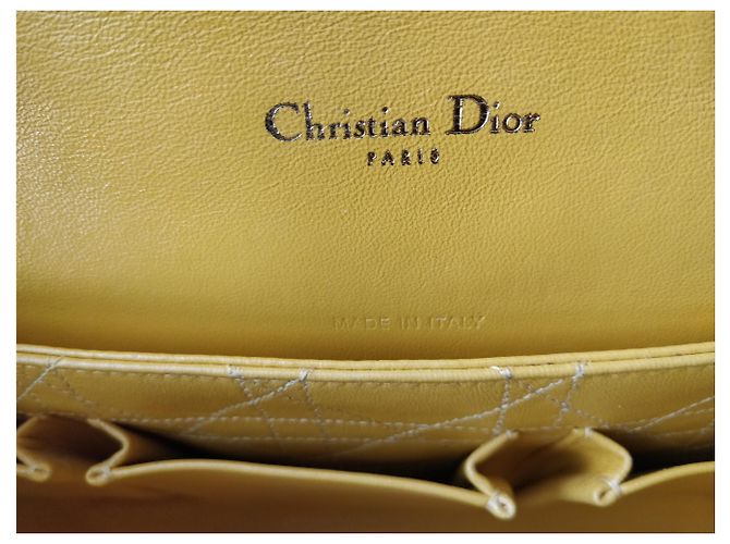 Borsa a mano Christian Dior Miss Dior Python Gialla Giallo - vista 8