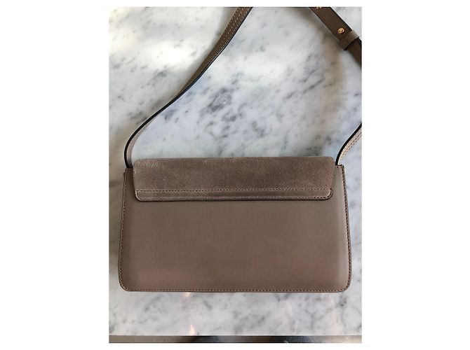 Borsa a mano Chloé Faye in pelle taupe - vista 3