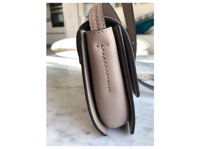 Borsa a mano Chloé Faye in pelle taupe - vista 4